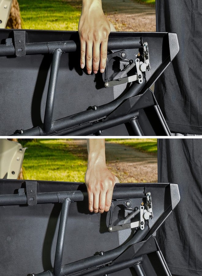 SAUTVS Aluminum Door Handles for Can-Am X3 & Max, Black Powder Coating Door Latches for Can-Am Maverick X3 X DS RS Turbo R Max 2&4 Door 2016-2025 Models Accessories (2PCS) - Image 5